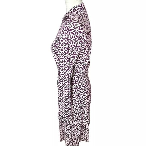 Diane Von Furstenberg Geometric Print Wrap Dress Size 14 - New with Tags - Picture 2 of 6